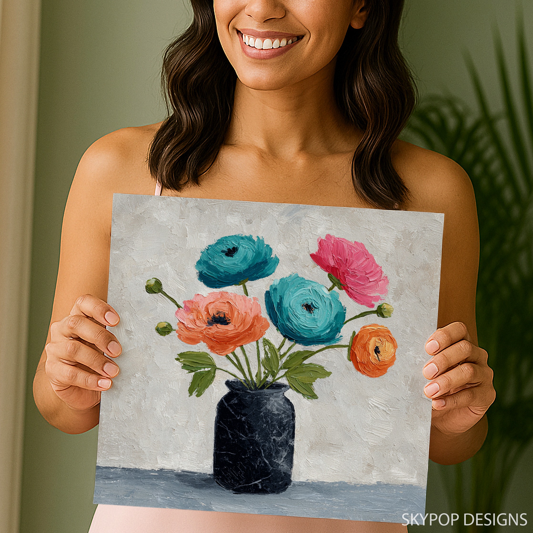 9.jpg Vibrant Blooms in Vase Art