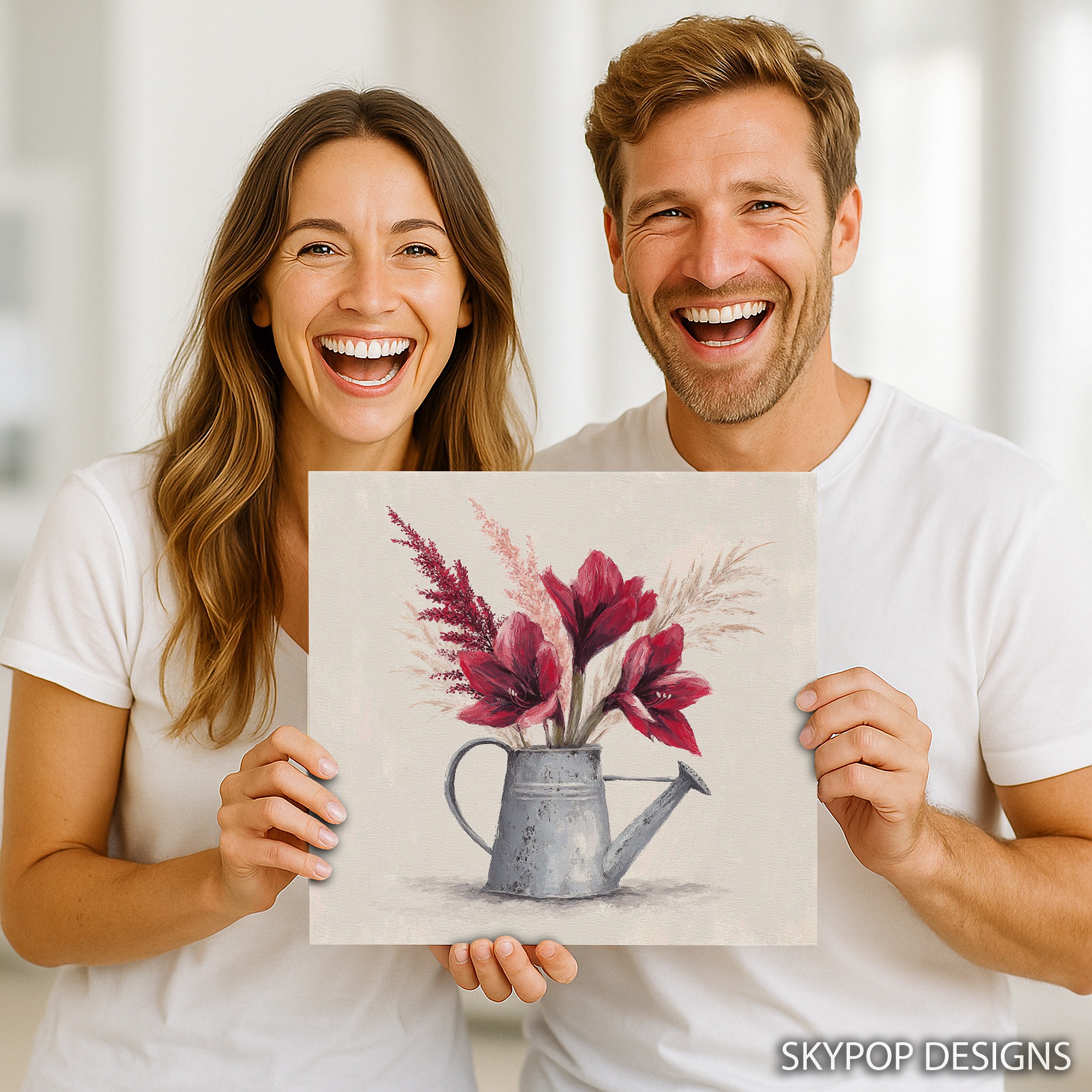 9.jpg Rustic Watering Can Bouquet Art