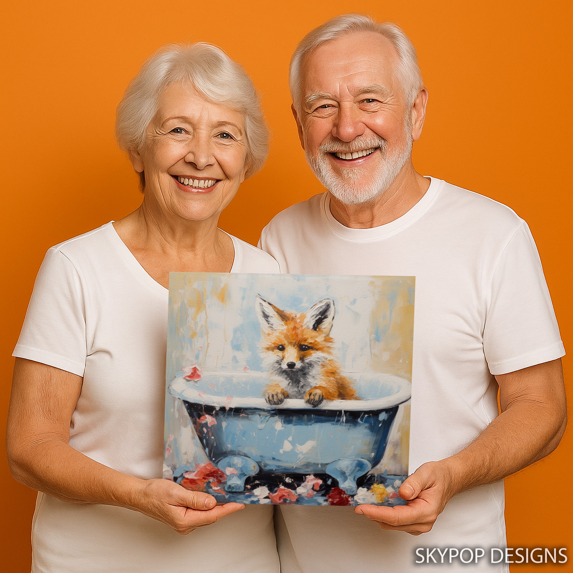 9.jpg Fox Bath Time Art