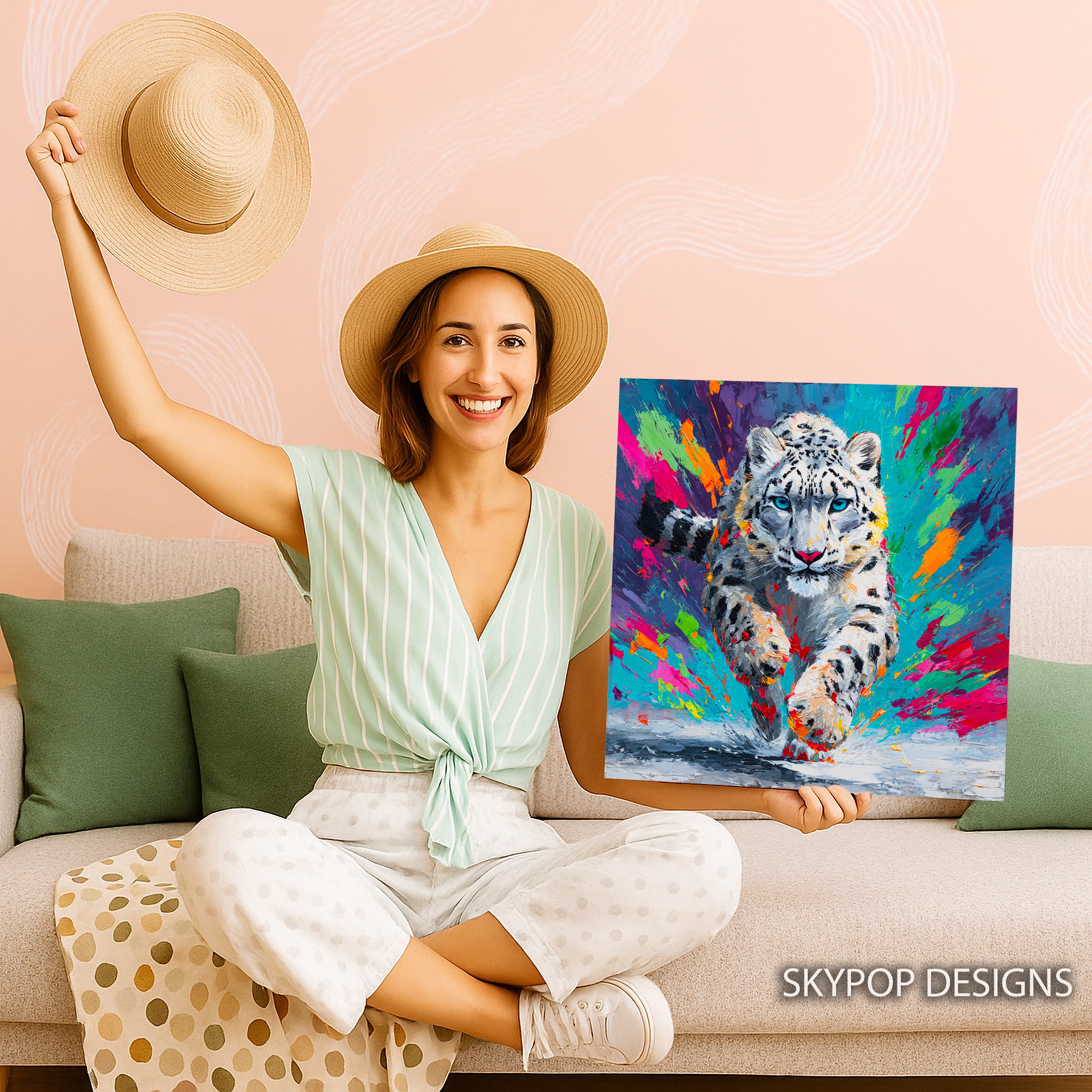 9.jpg Snow Leopard Art