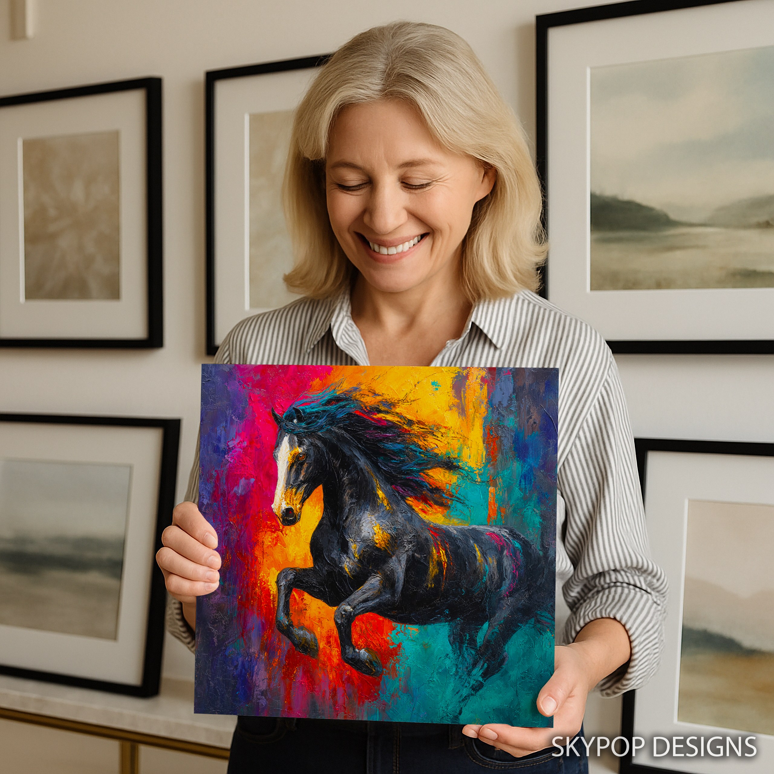 9.jpg Colorful Horse Art