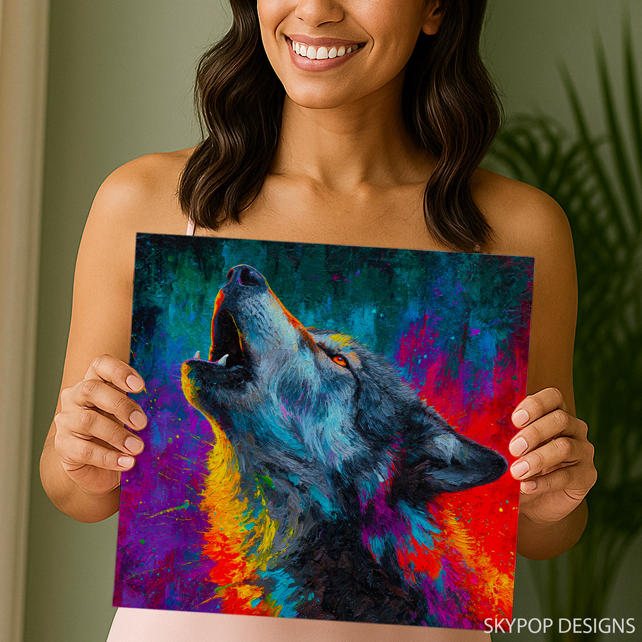 9.jpg Colorful Wolf Art