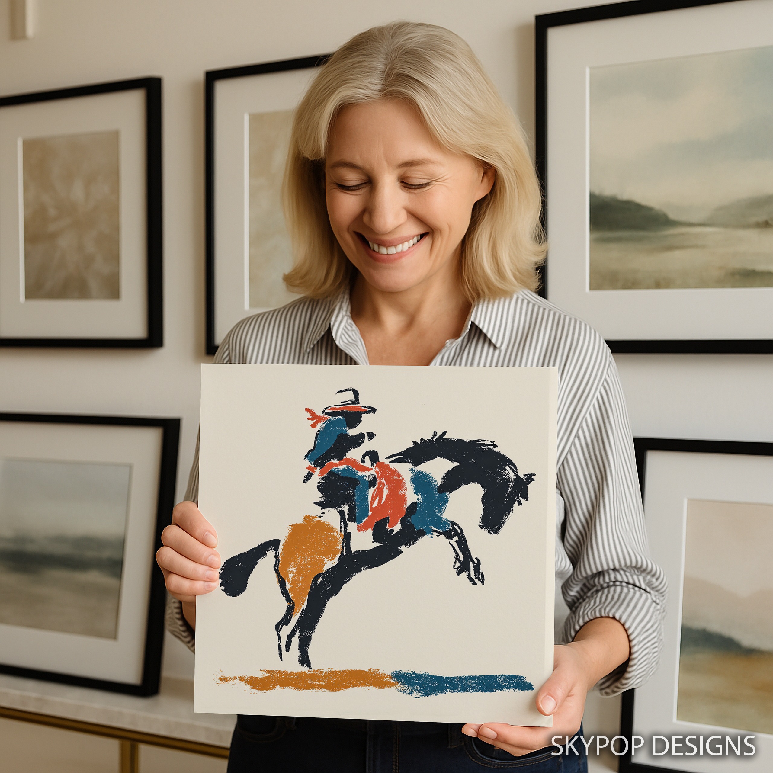 9.jpg Cowboy Horse Rider Art
