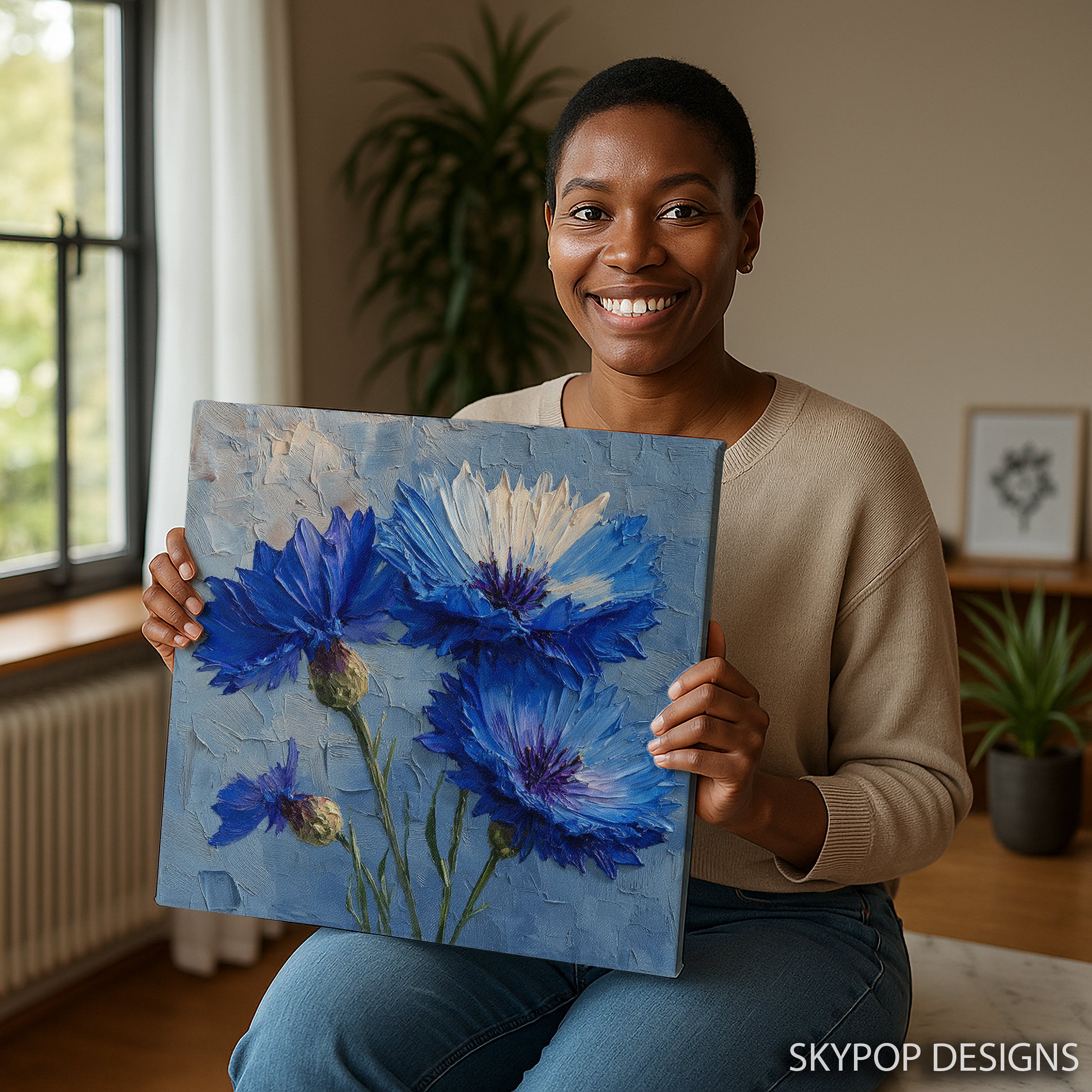 9.jpg Blue Cornflower Art