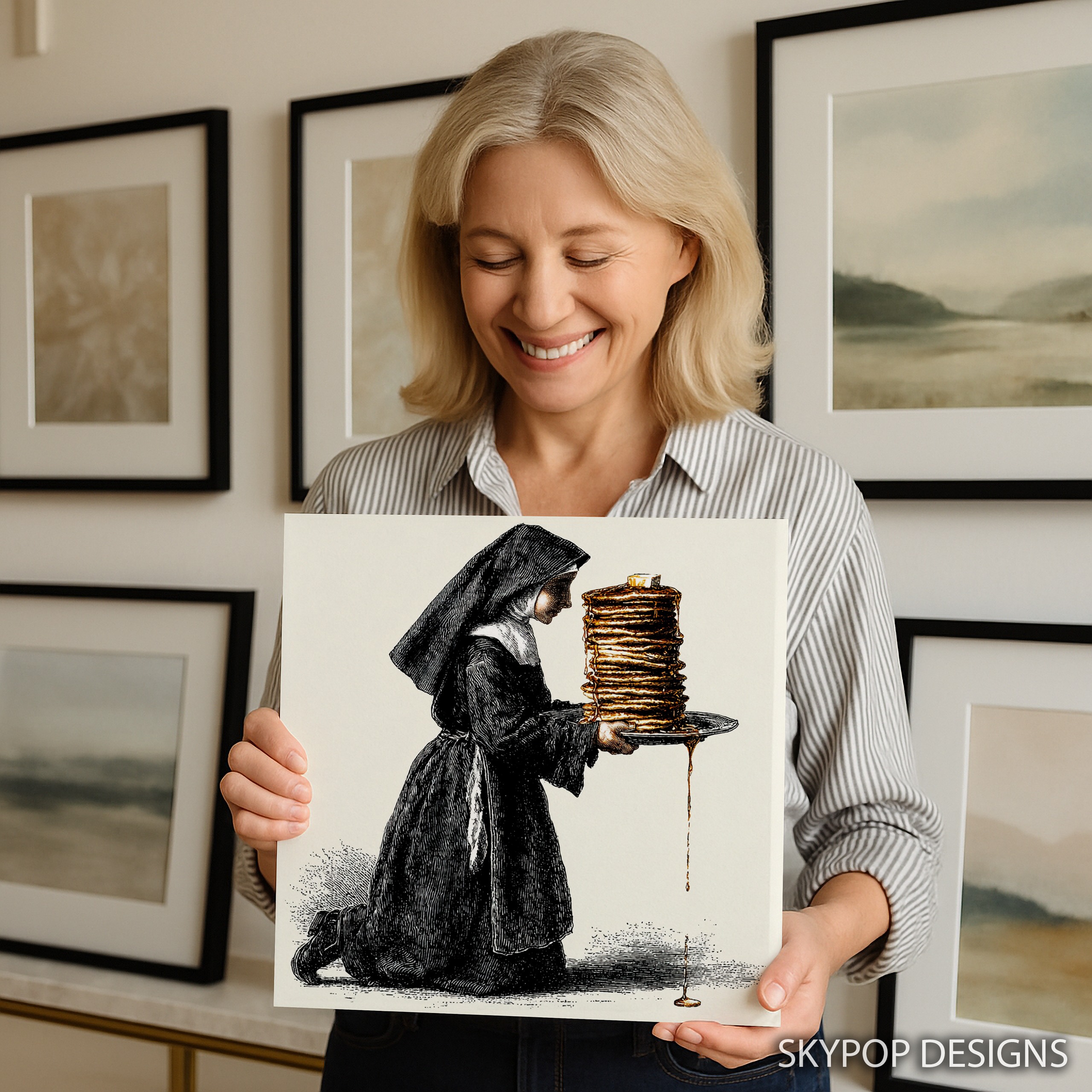 9.jpg Nun with Pancakes Art