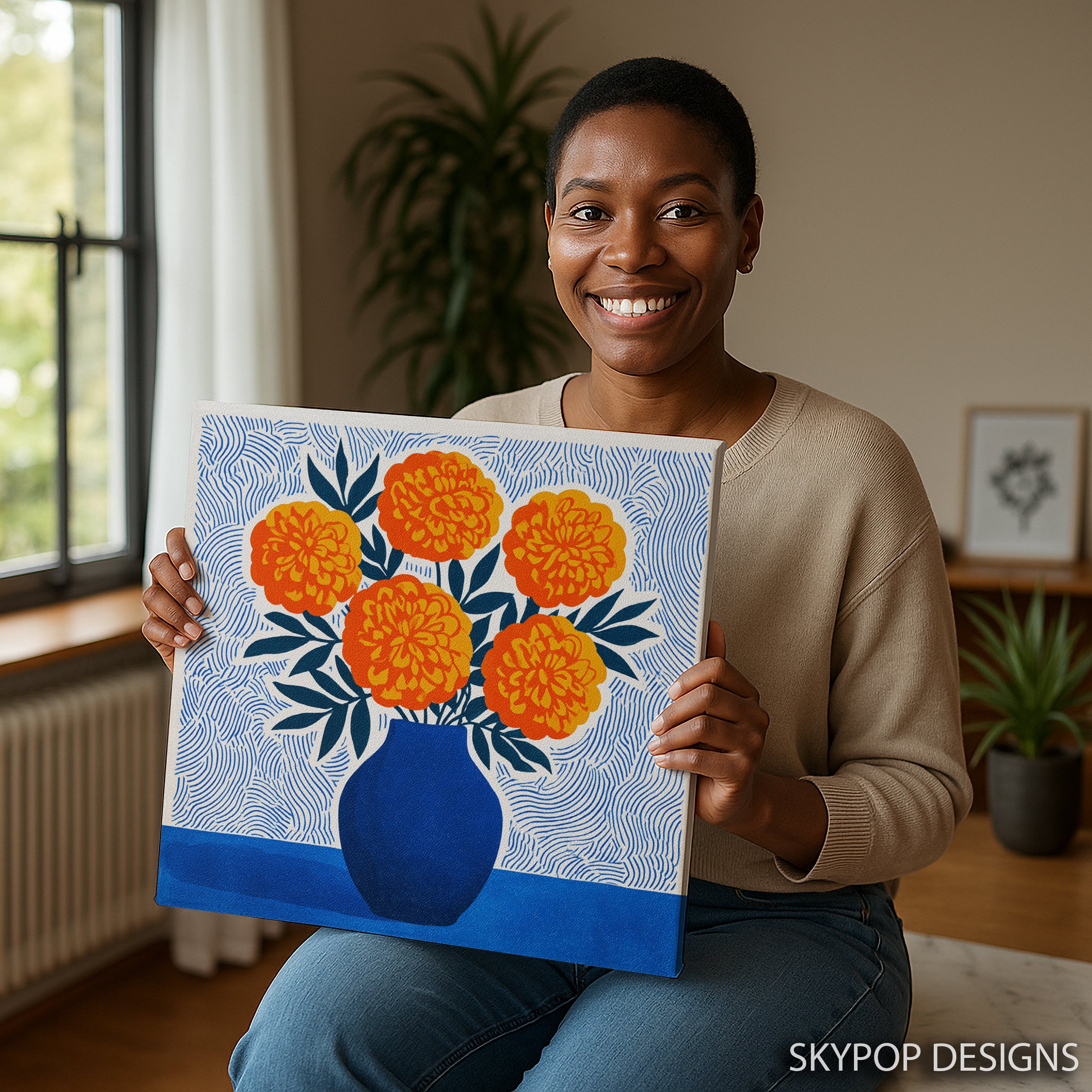 9.jpg Marigold Bouquet Art