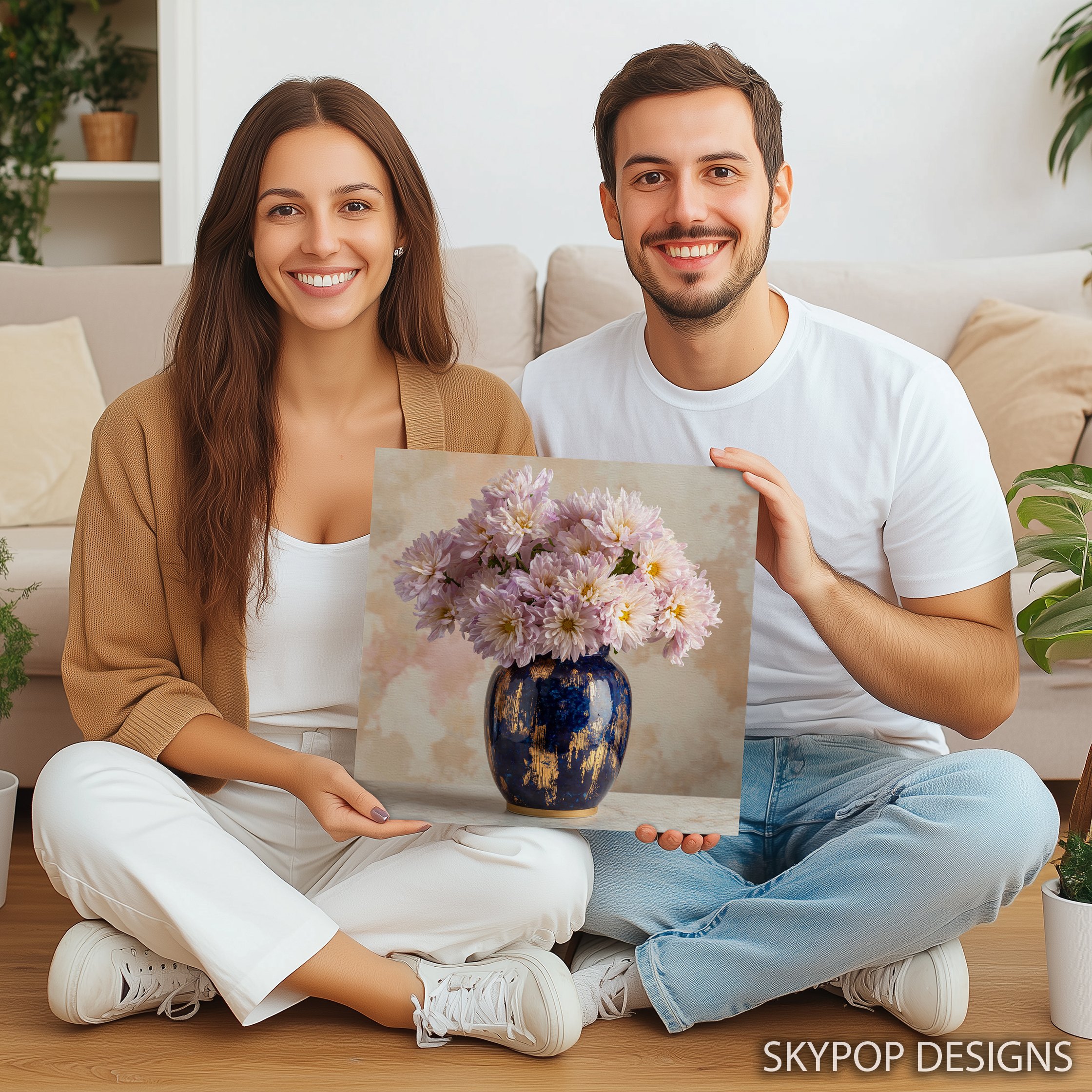 9.jpg Pink Chrysanthemum Vase Art
