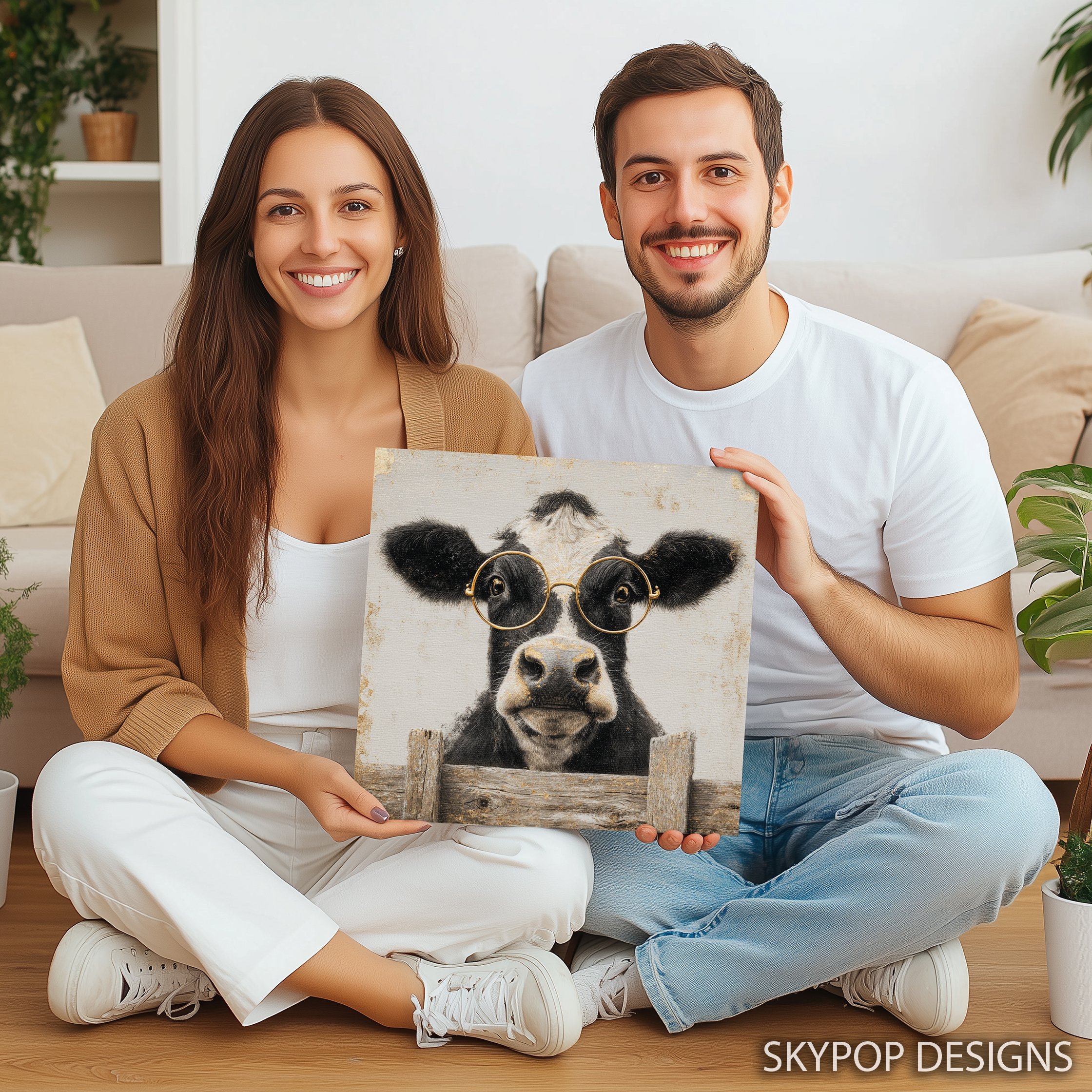 9.jpg Cow with Glasses Art