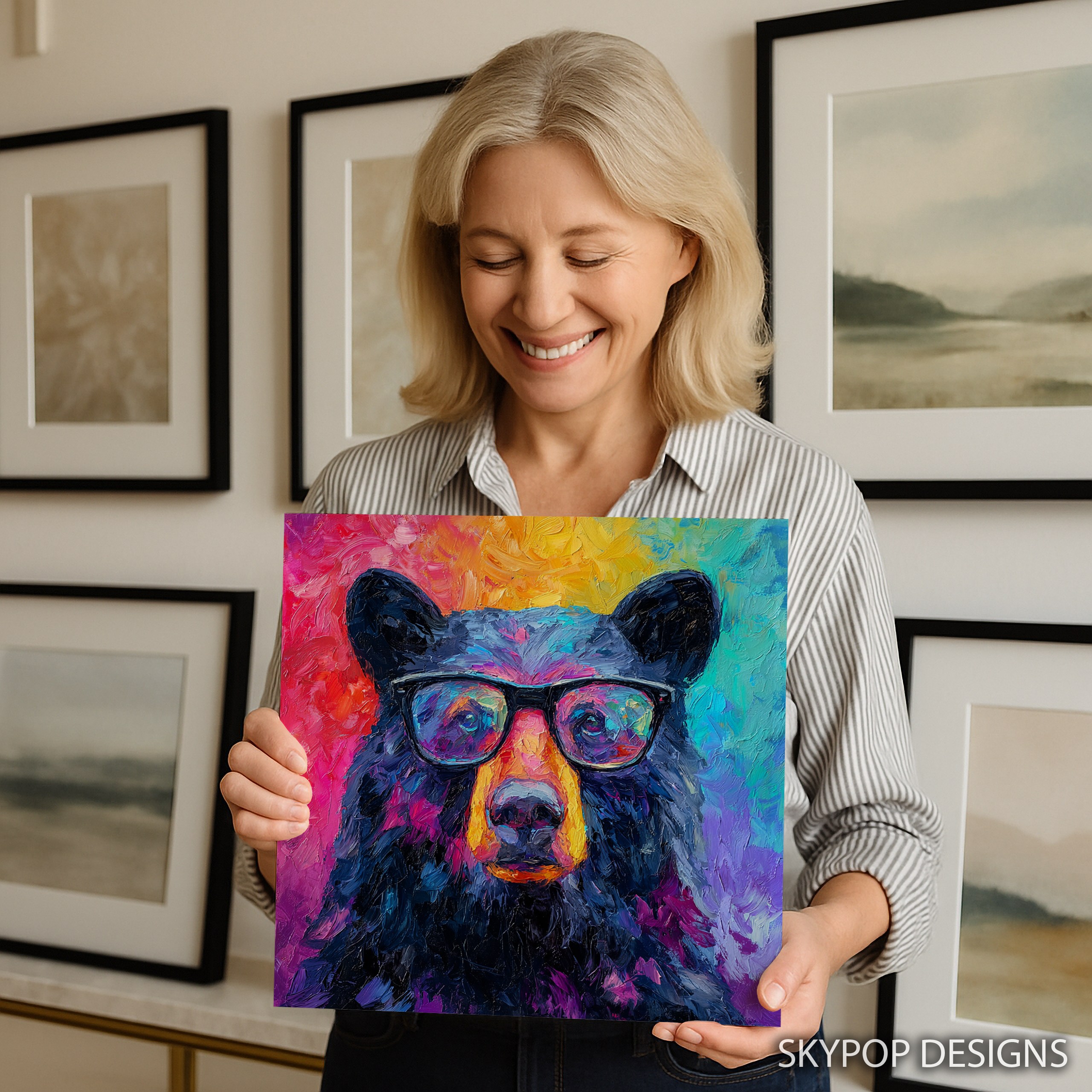 9.jpg Hipster Bear Art
