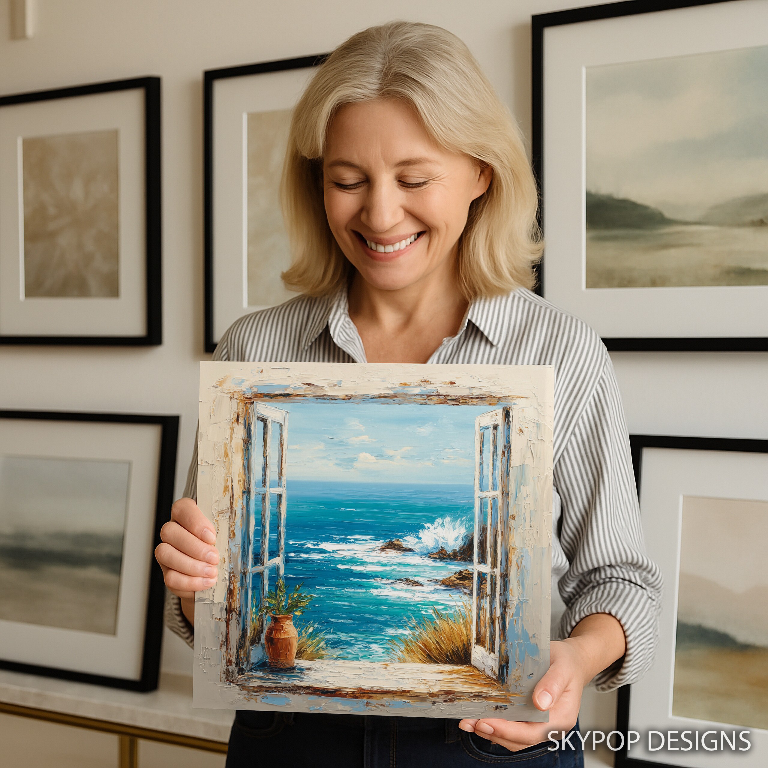 9.jpg Coastal Window View Art