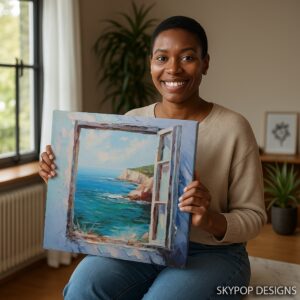 Coastal Window View Art