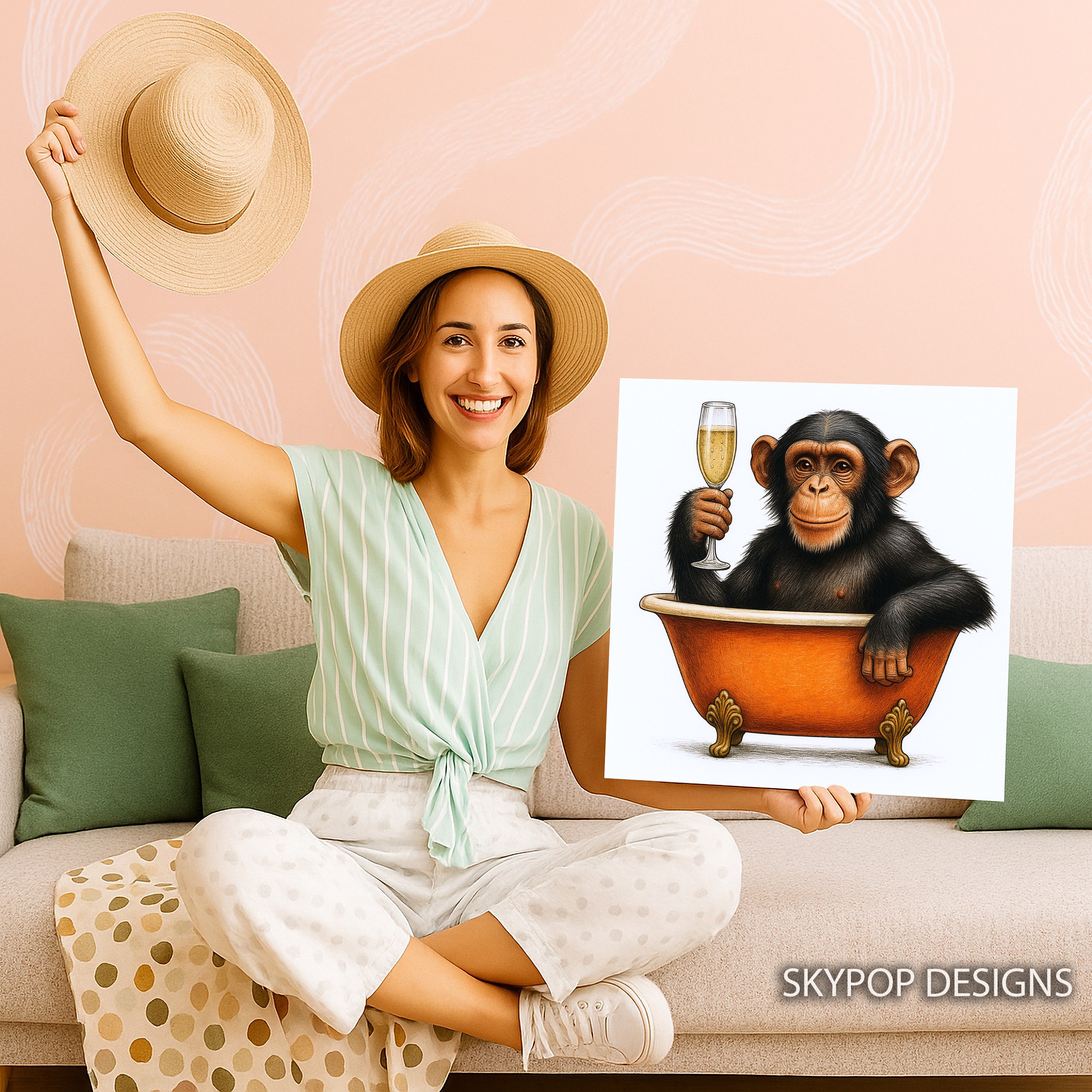 9.jpg Chimpanzee Art