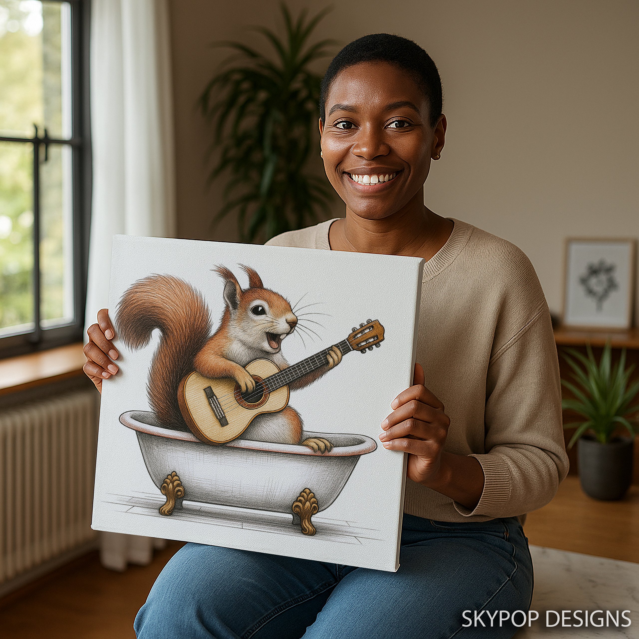 9.jpg Squirrel Guitar Art