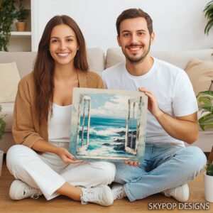 Ocean Window View Art