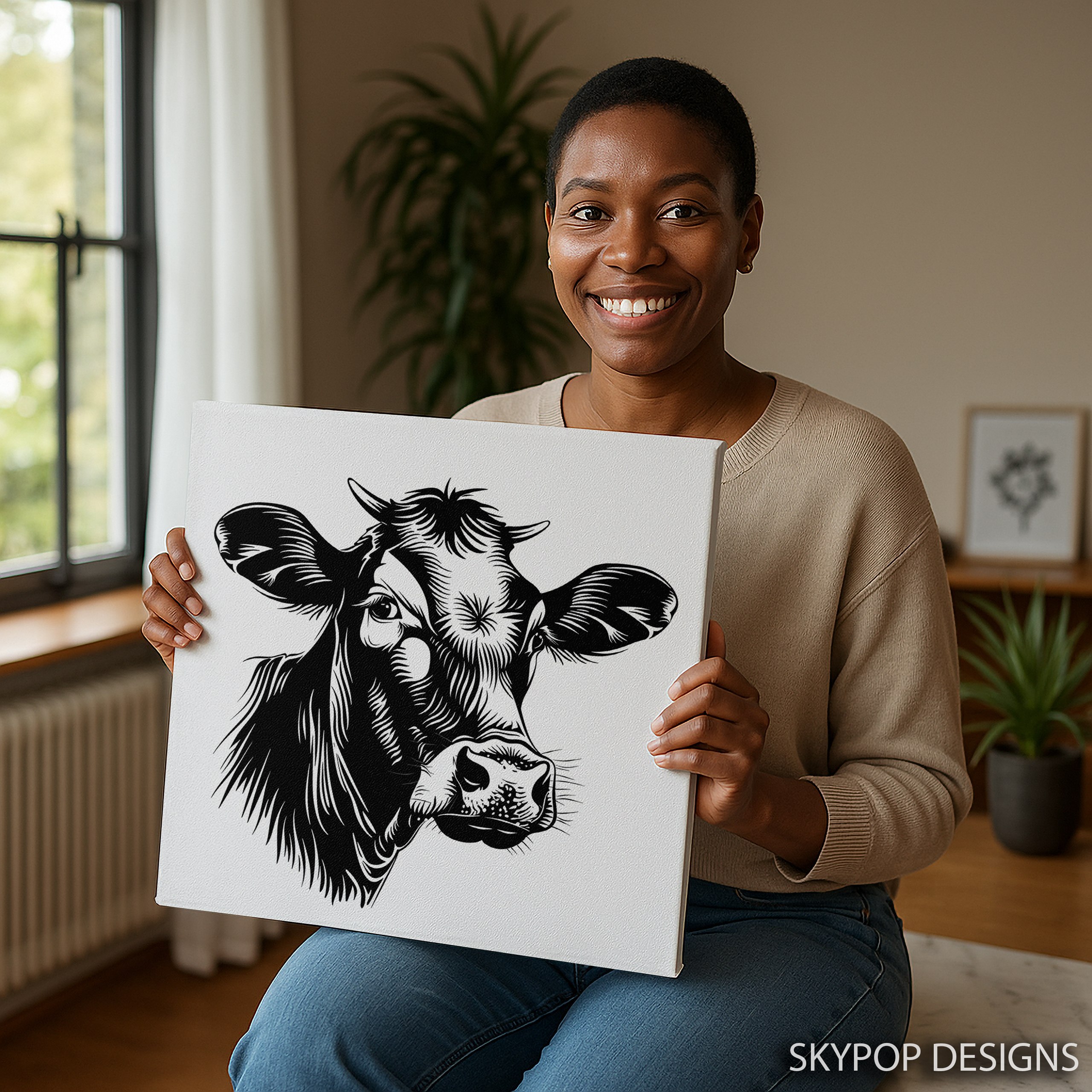 9.jpg Cow Head Art