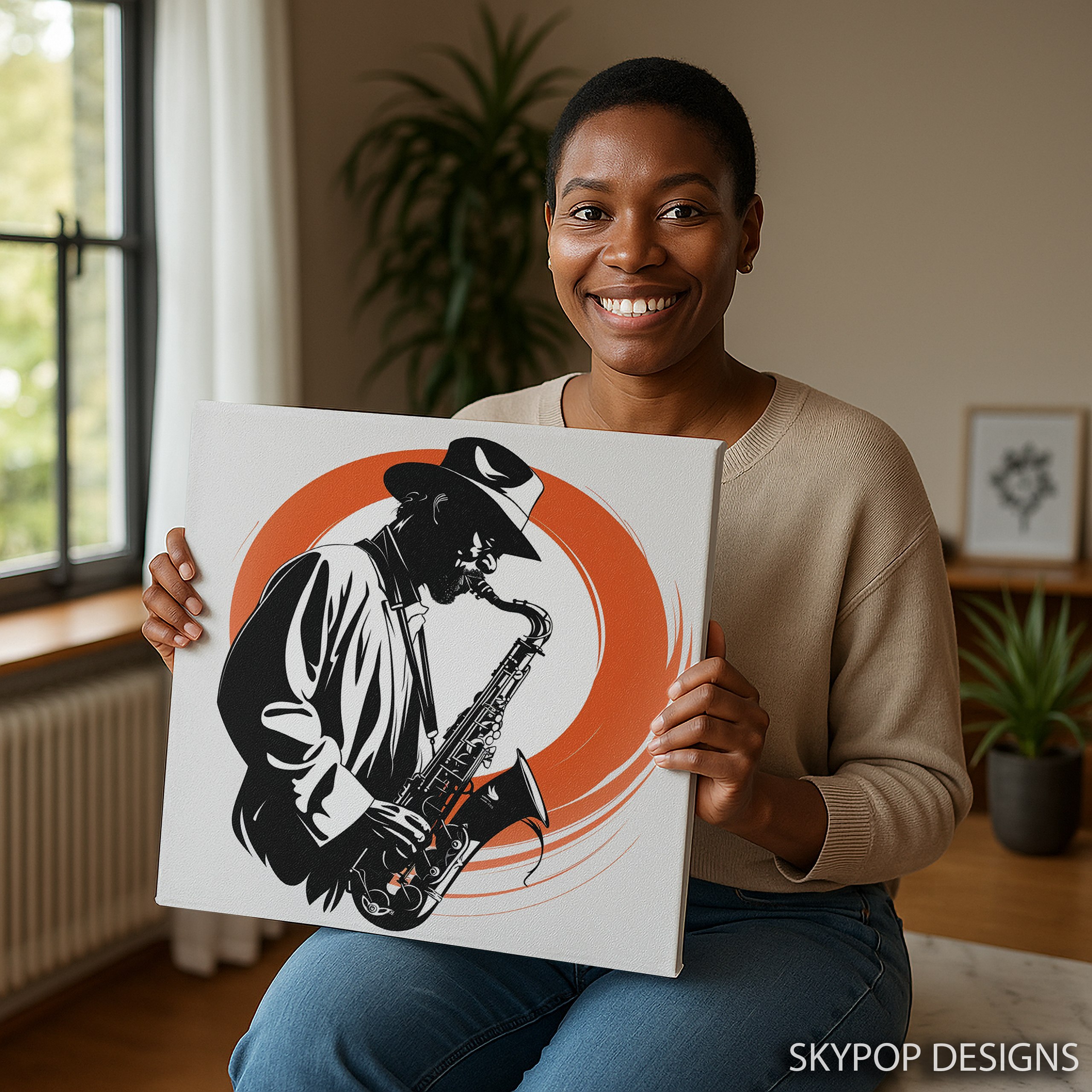 9.jpg Jazz Saxophonist Art