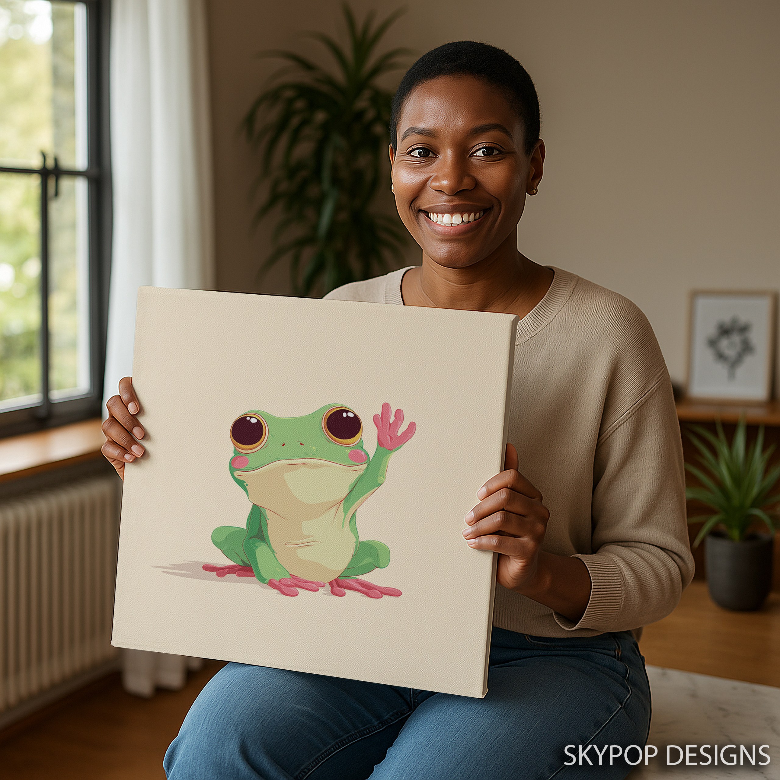 9.jpg Waving Frog Art