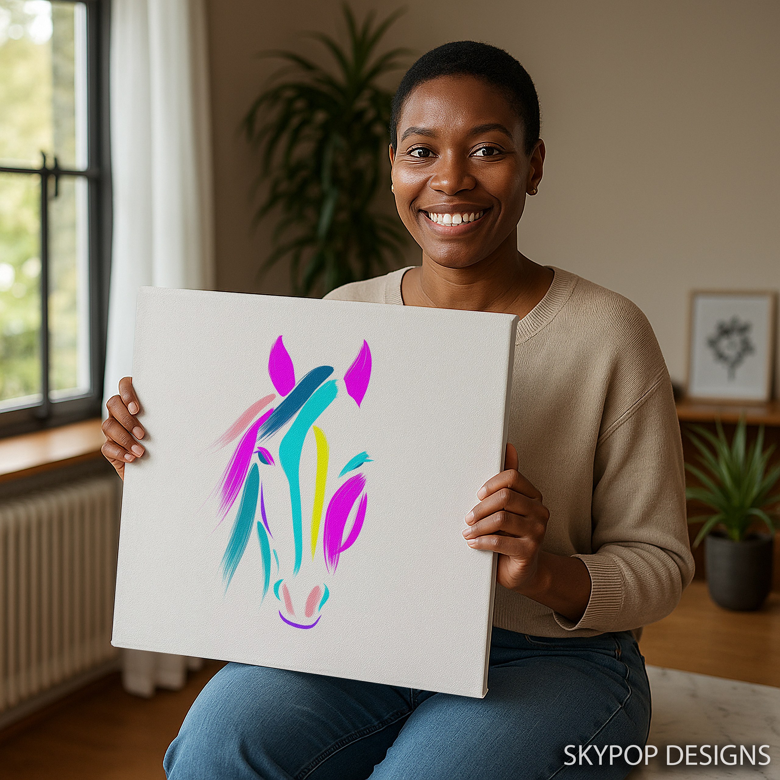 9.jpg Colorful Horse Art