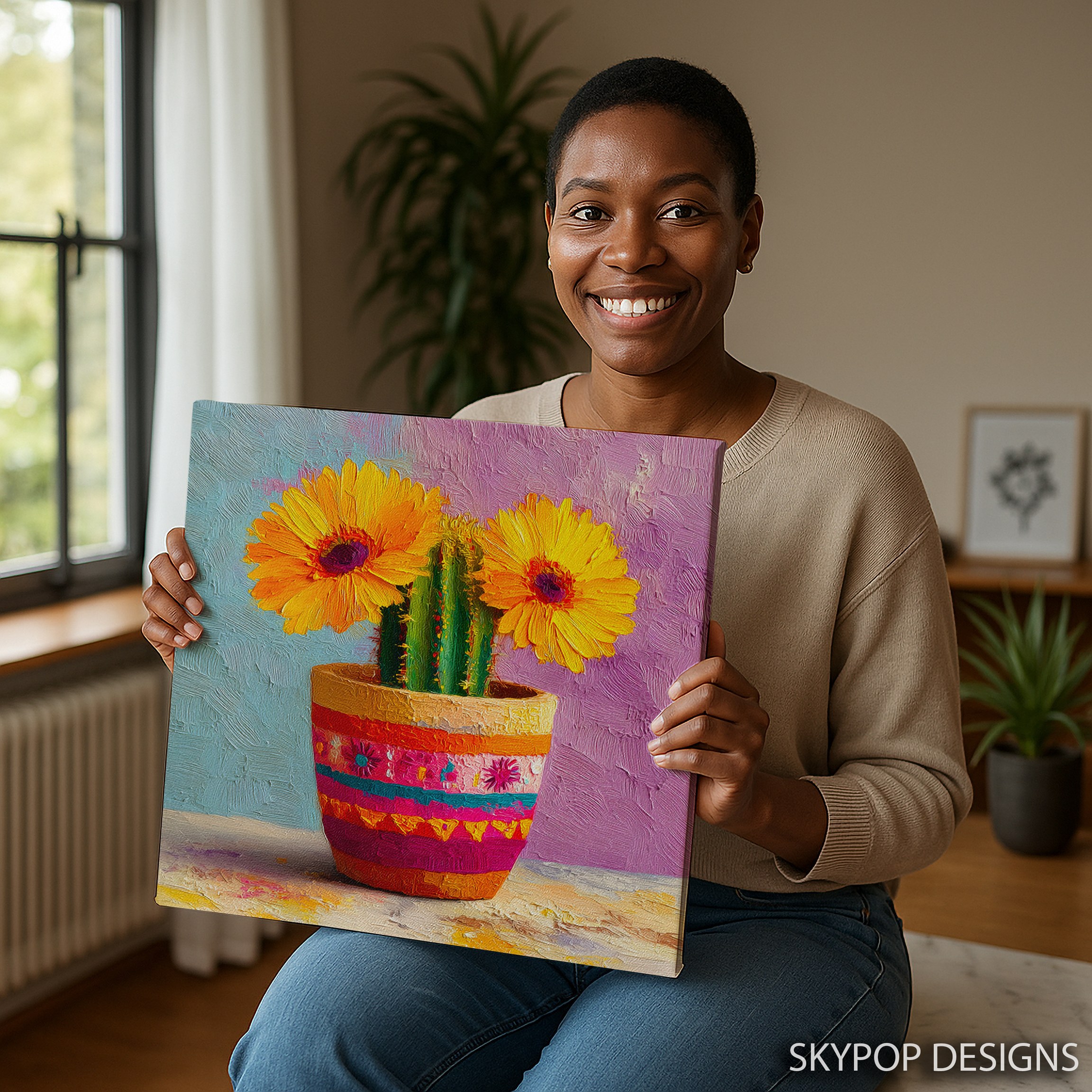 9.jpg Sunflower Cactus Art