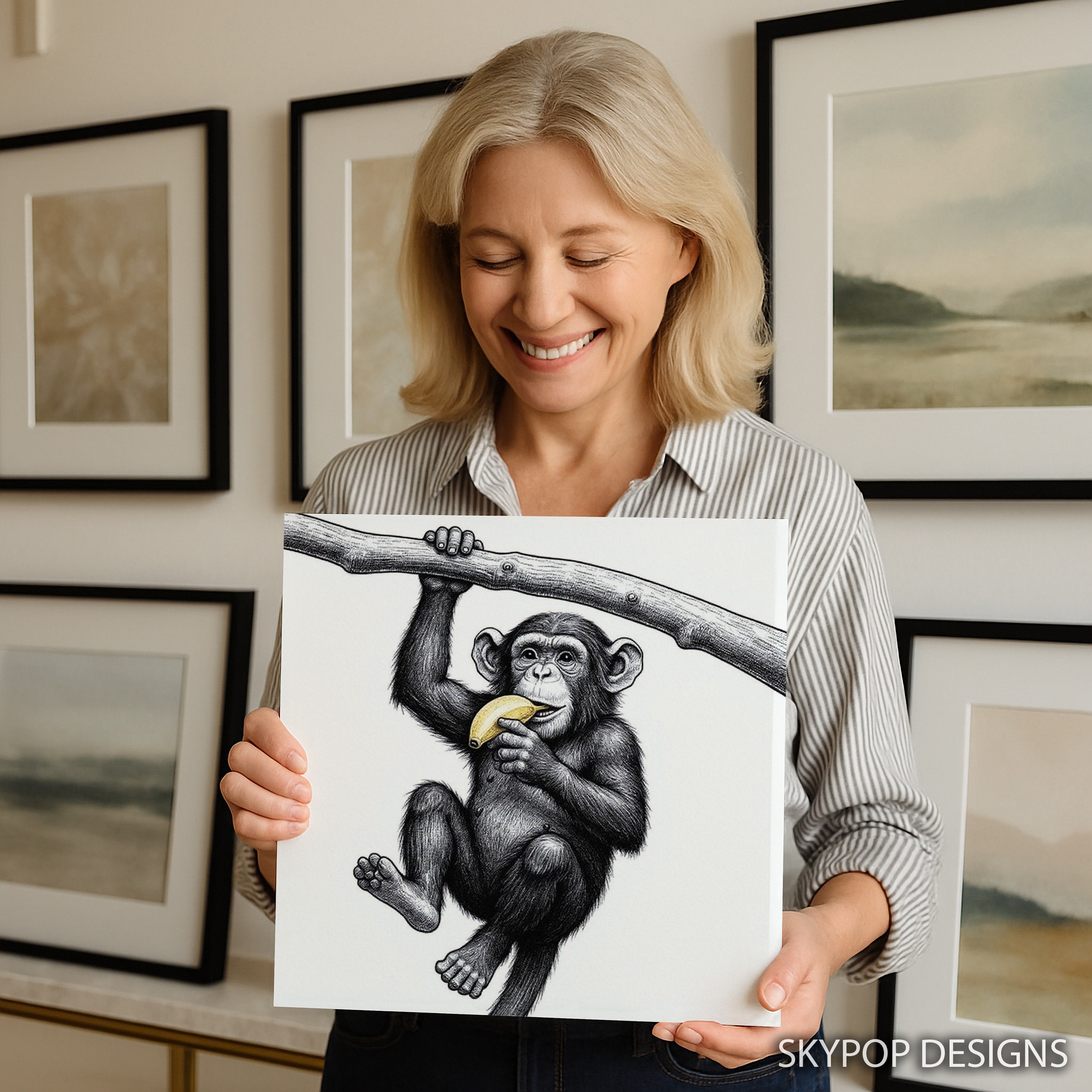 9.jpg Chimpanzee Art