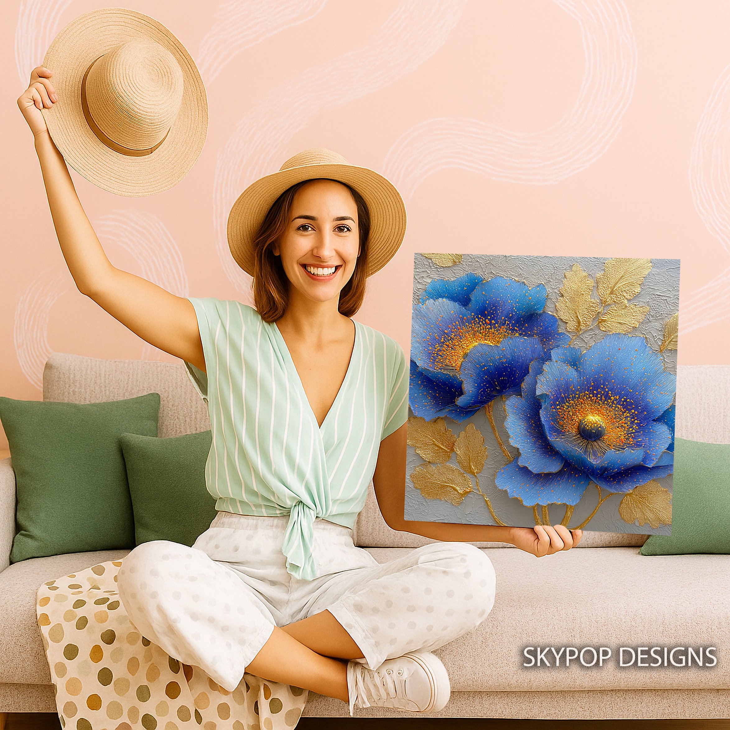 9.jpg Blue Peony Art