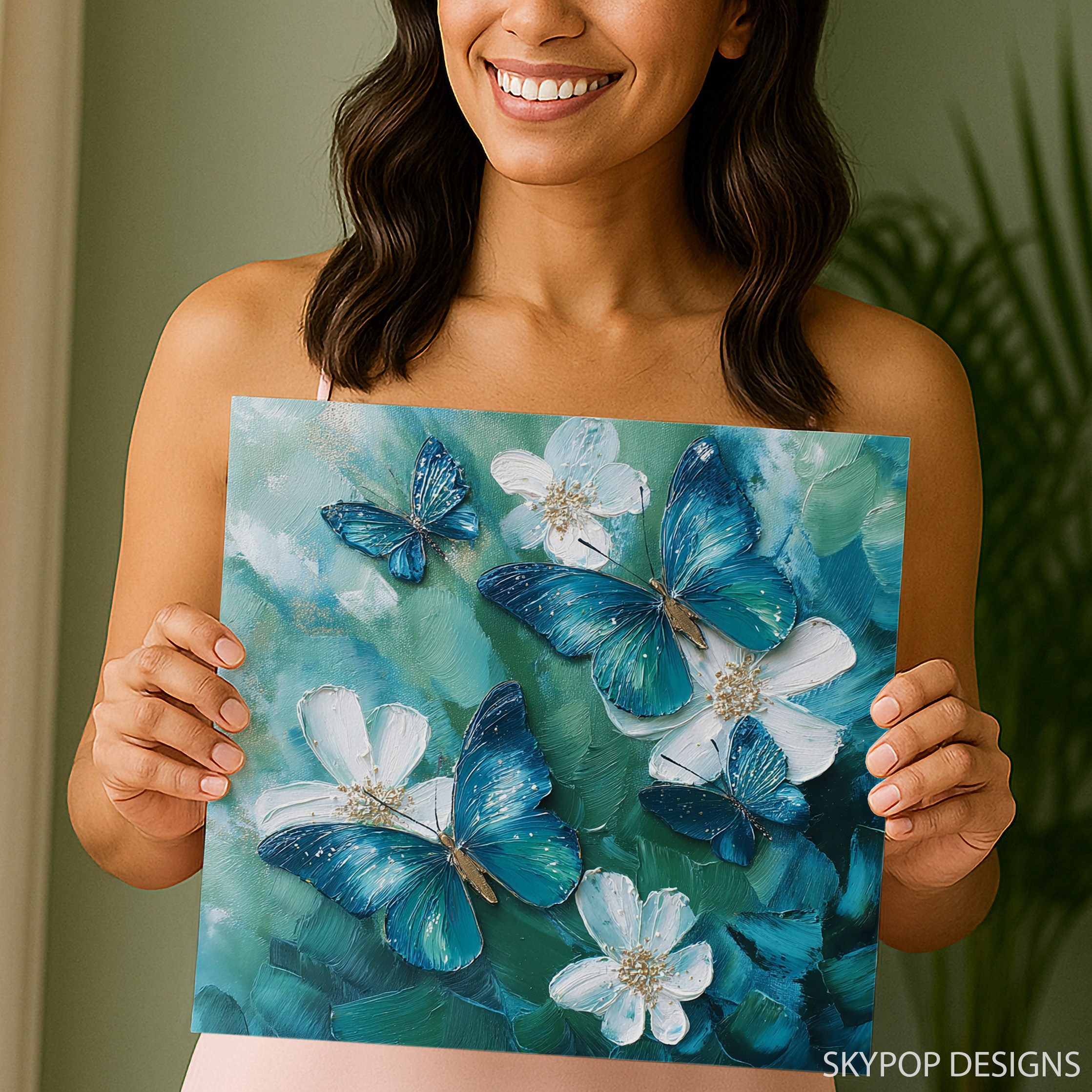 9.jpg Blue Butterfly Art