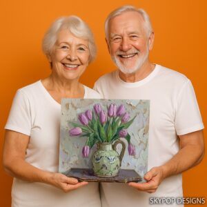 Pink Tulips Pitcher Art