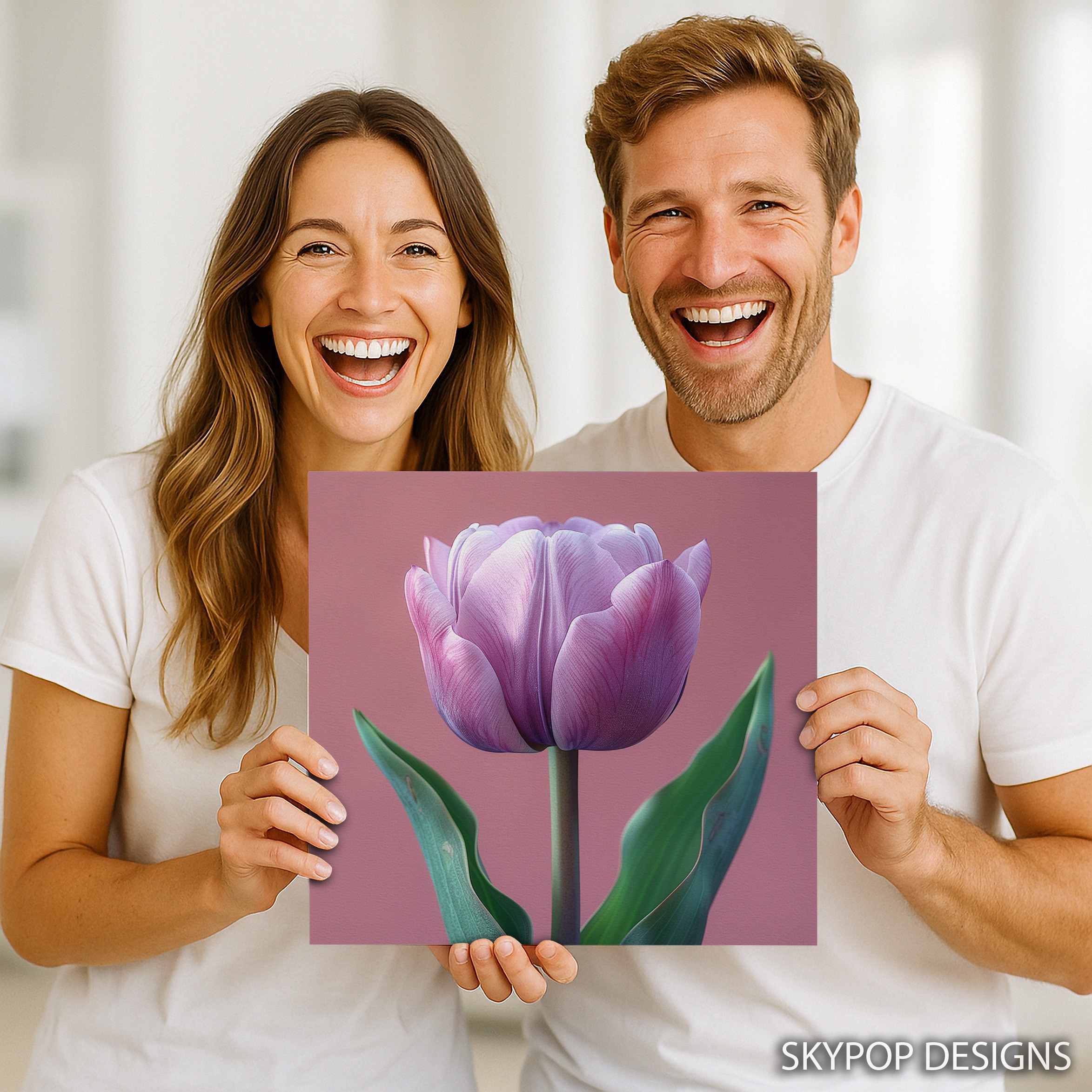 9.jpg Purple Tulip Art