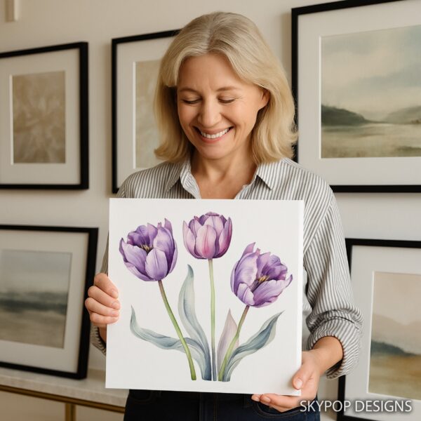 Purple Tulip Art