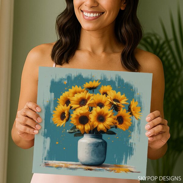 Sunflower Vase Art