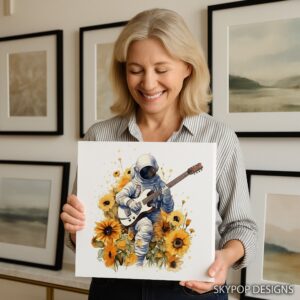 Sunflower Astronaut Art