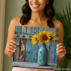 Sunflower Vase Art
