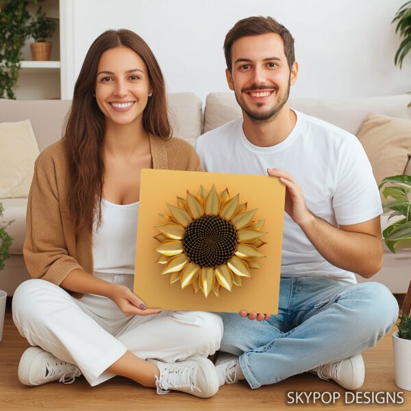 Golden Sunflower Art
