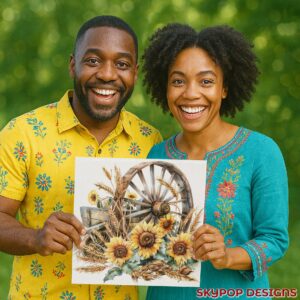 Sunflower Wagon Art