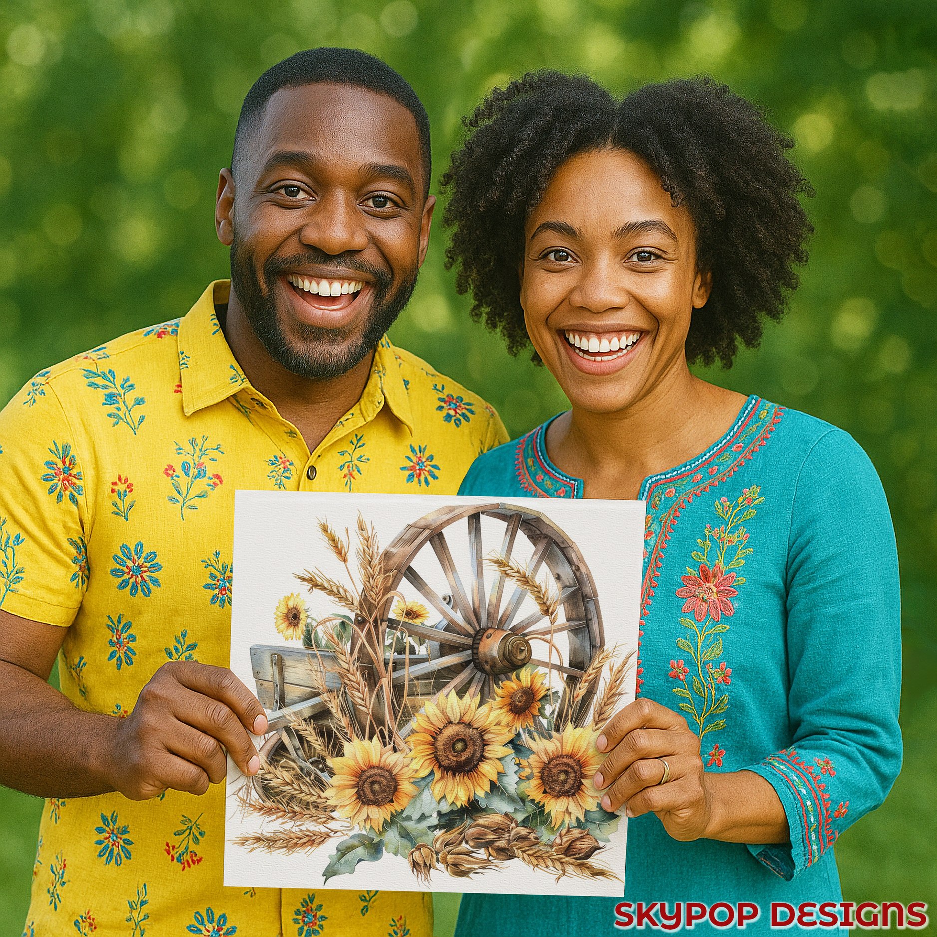 9.jpg Sunflower Wagon Art