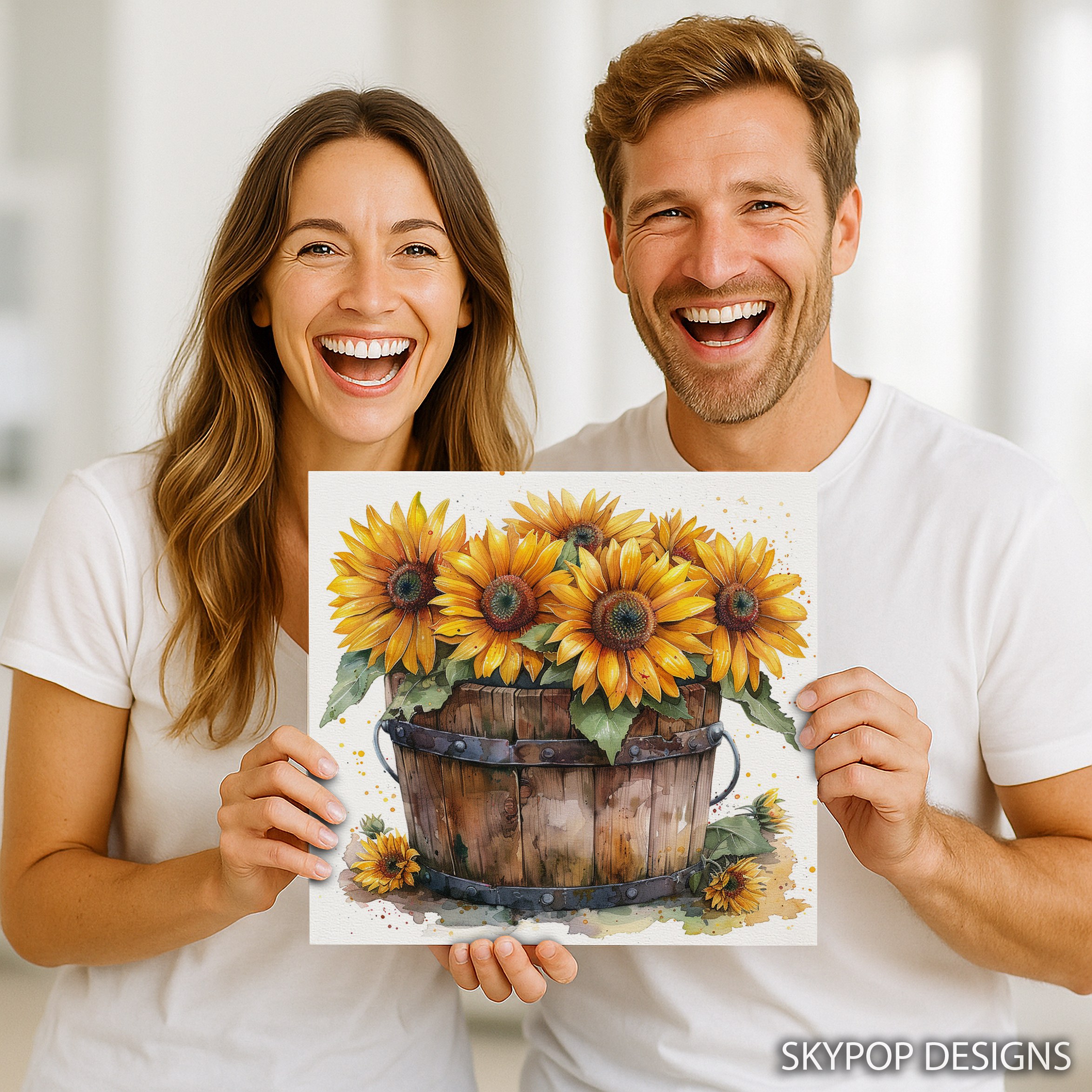 9.jpg Sunflower Bucket Art