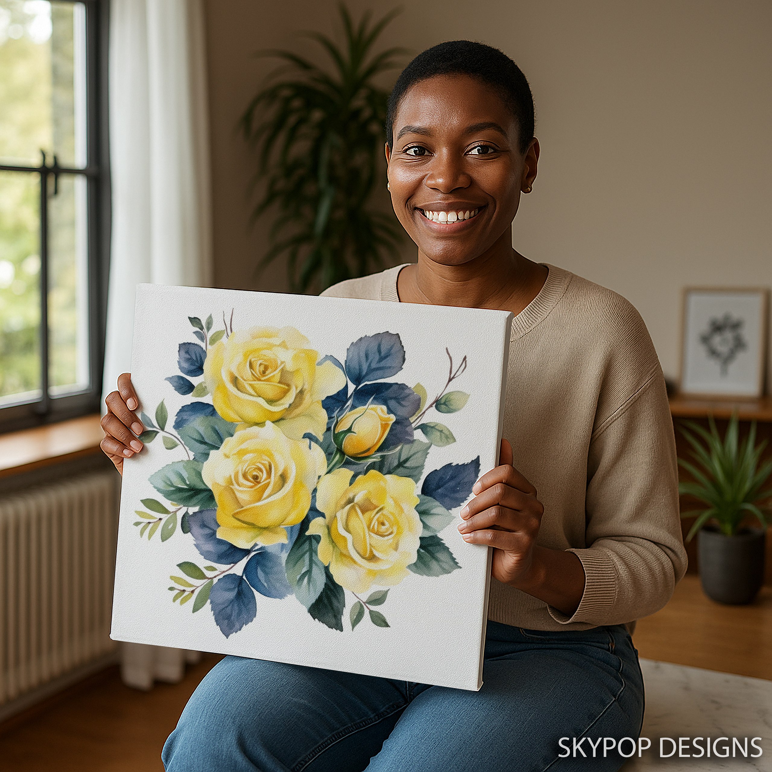 9.jpg Yellow Rose Garden Art