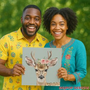 Deer with Roses Art