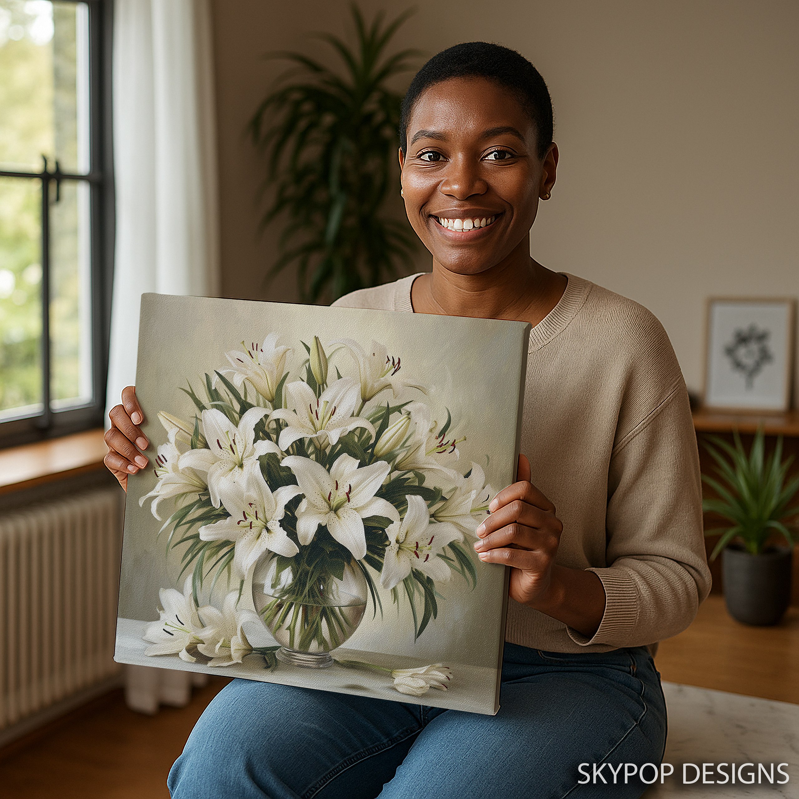 9.jpg White Lily Bouquet Art
