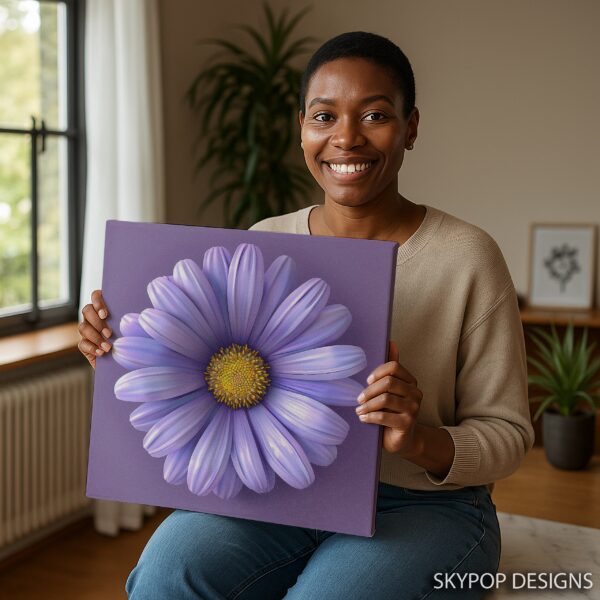 Lavender Daisy Bloom Art