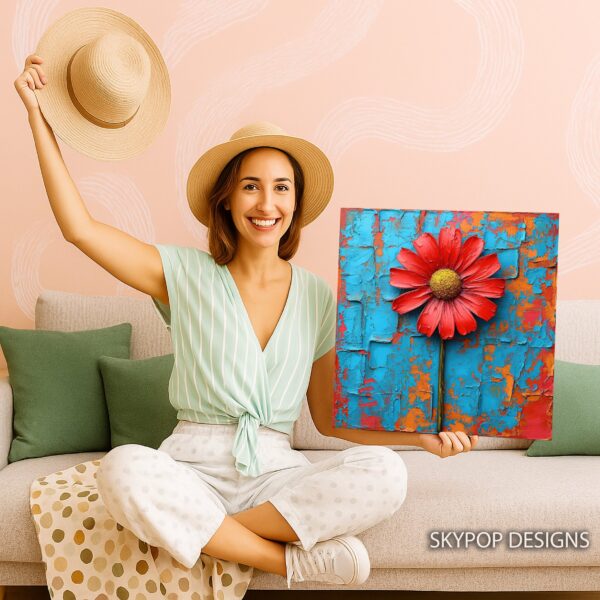 Red Daisy Art
