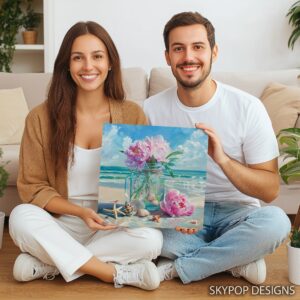 Peony Seashell Art