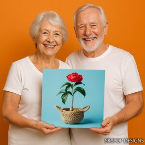 Red Peony Basket Art