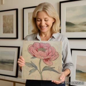 Pink Peony Art