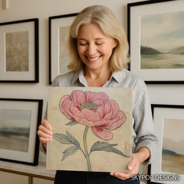 Pink Peony Art