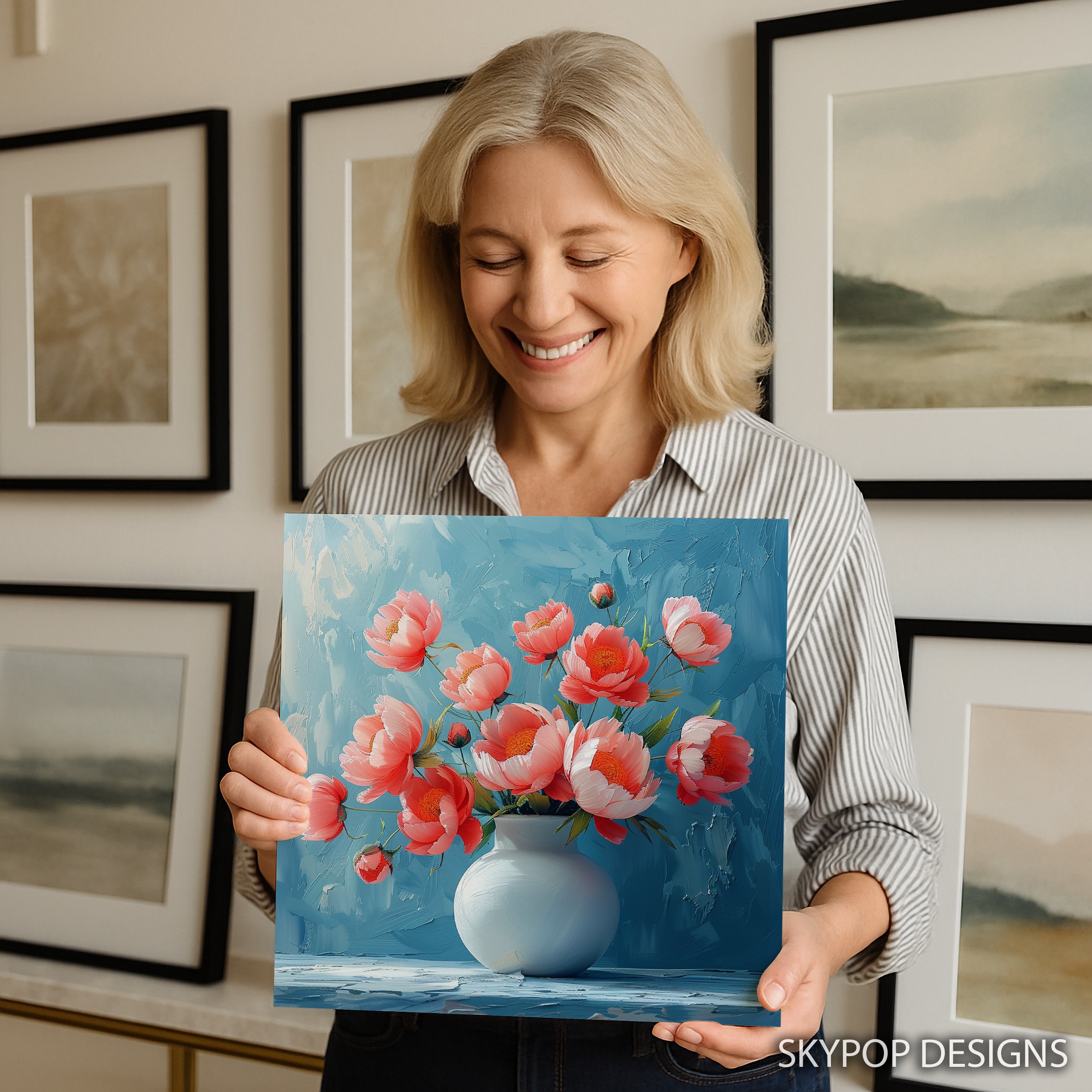 9.jpg Pink Peony Bouquet Art