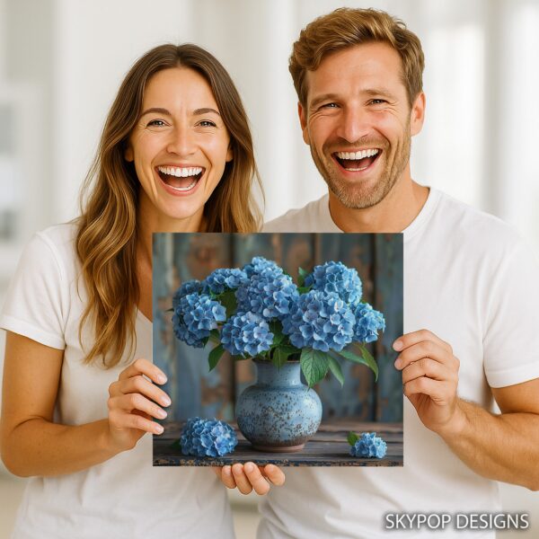 Blue Hydrangea Vase Art