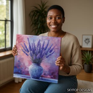 Lavender Dreams Jar Art