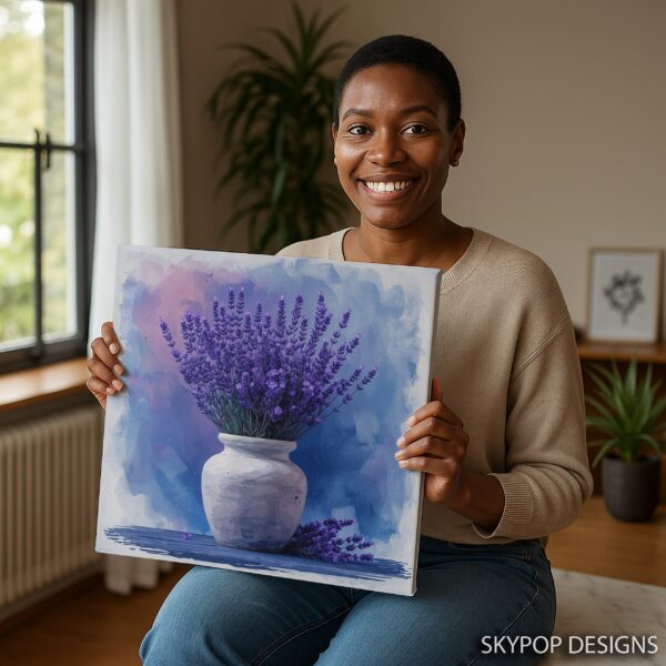 Lavender Fields Vase Art