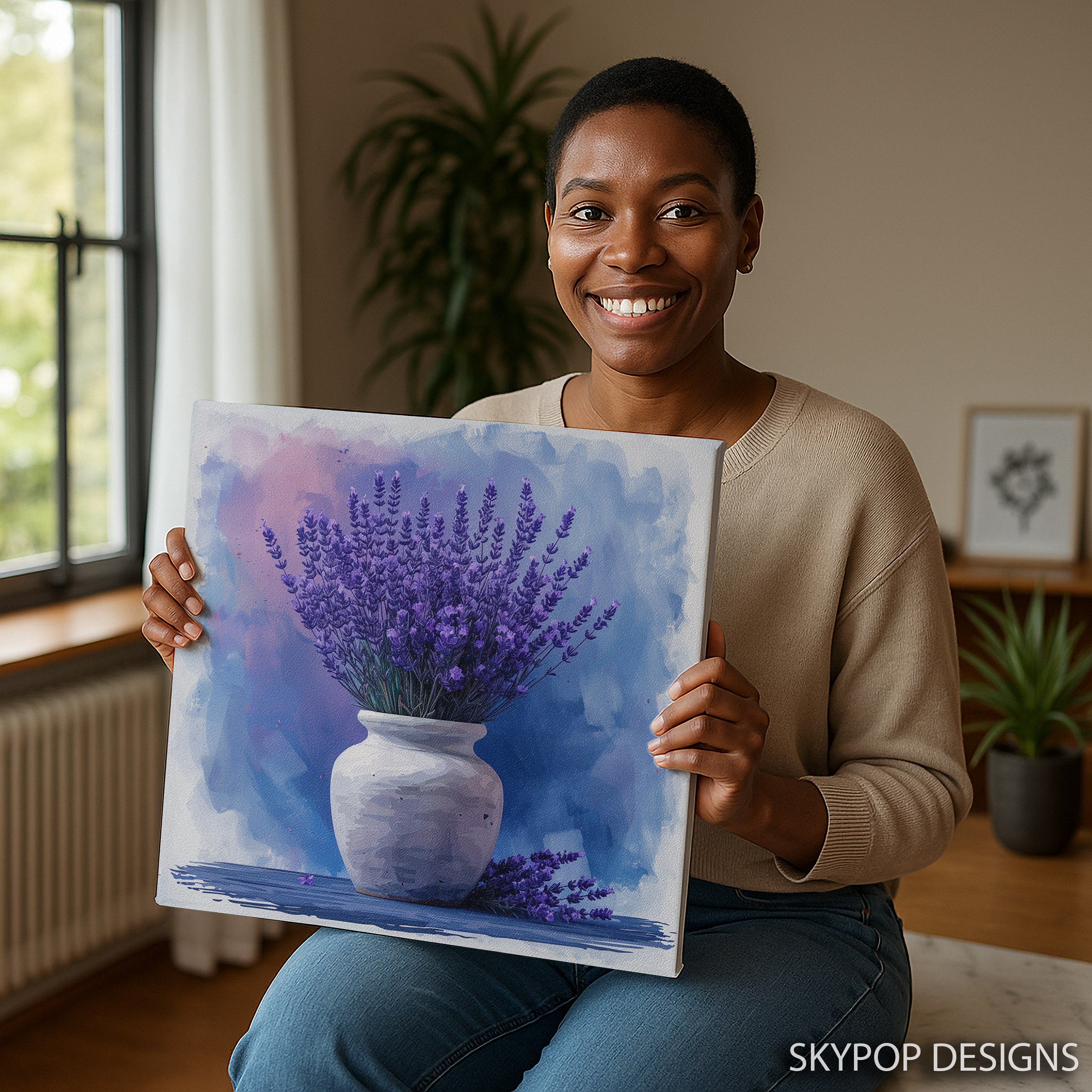 9.jpg Lavender Fields Vase Art